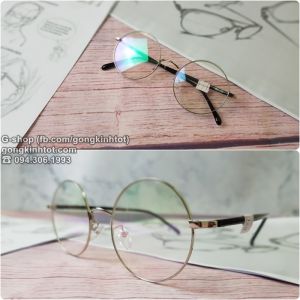 Gọng Vintage dáng tròn thanh mảnh