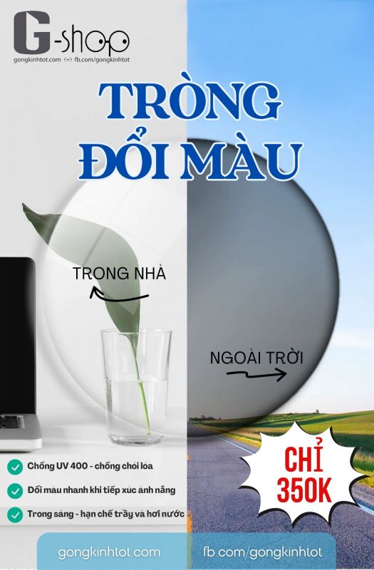 Mắt kính đổi màu khi ra nắng là gì?