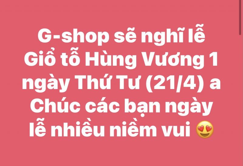Thông báo nghỉ lễ Giỗ Tổ Hùng Vương