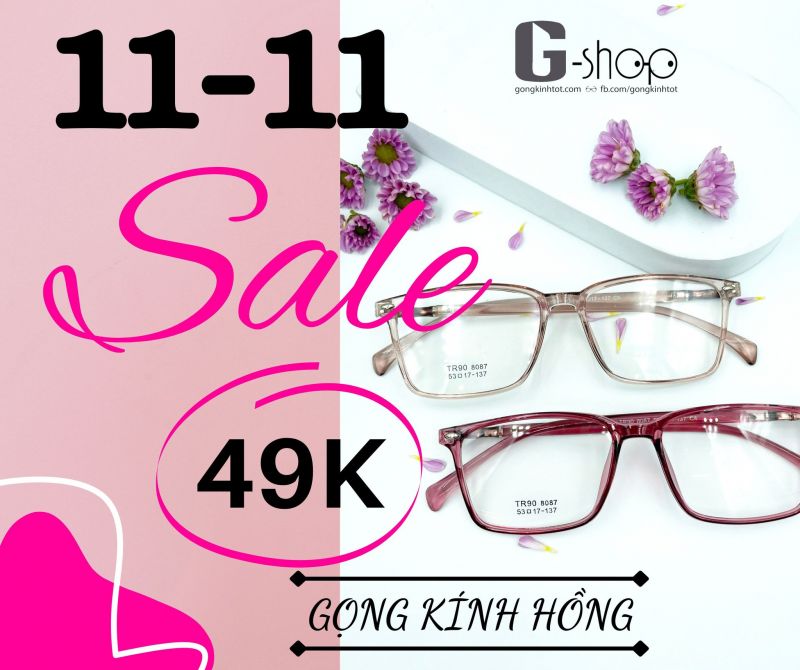 𝐒𝐀𝐋𝐄 ①① -①① - Bộ sưu tập gọng kính hồng giá chỉ 𝟰𝟵𝗸