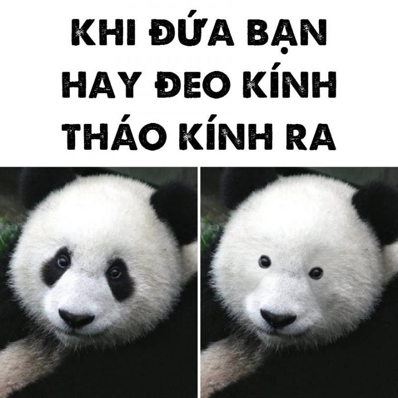 Khi đứa bạn hay đeo kính tháo kính ra