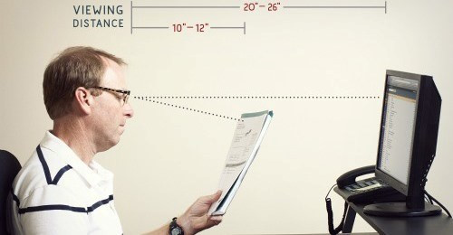 Khoảng cách tối thiểu từ màn hình điện thoại, máy tính tới mắt bao nhiêu là chuẩn?